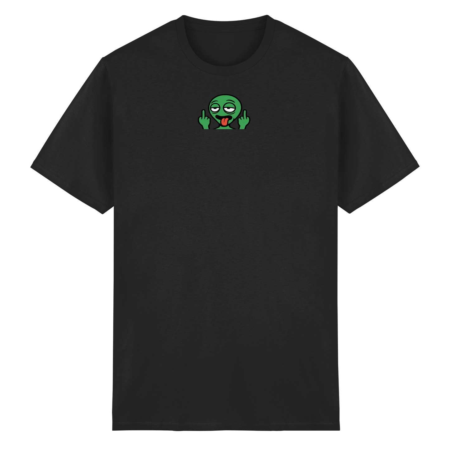 Alien mit Mittelfinger – Ich will nach Hause, aber erst flippe ich euch noch - Heavy Cotton T-Shirt