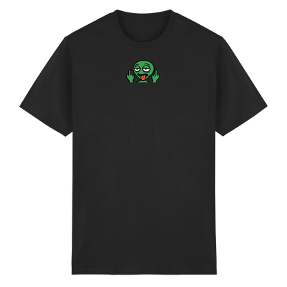 Alien mit Mittelfinger – Ich will nach Hause, aber erst flippe ich euch noch - Heavy Cotton T-Shirt