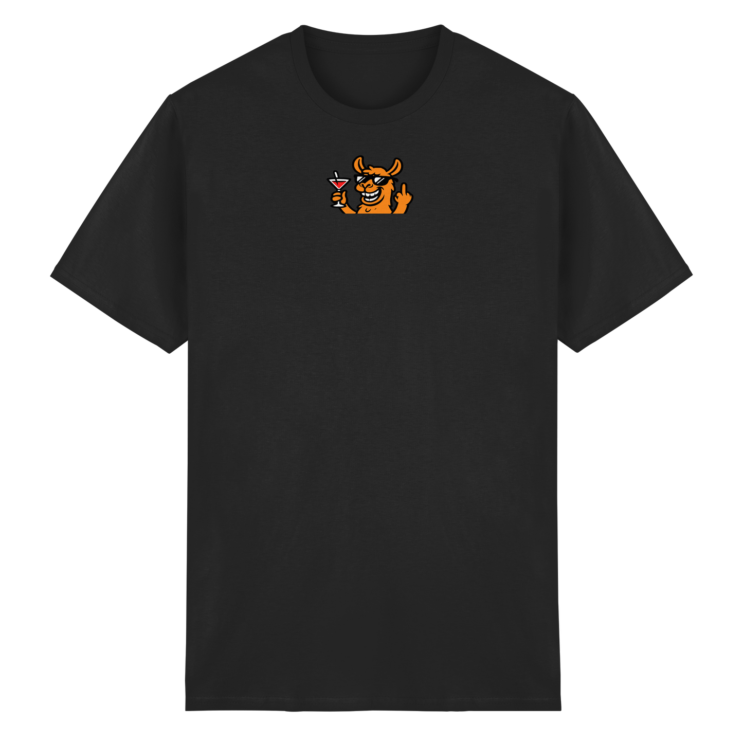 Lama mit Mittelfinger – Partymodus mit Attitüde - Heavy Cotton T-Shirt