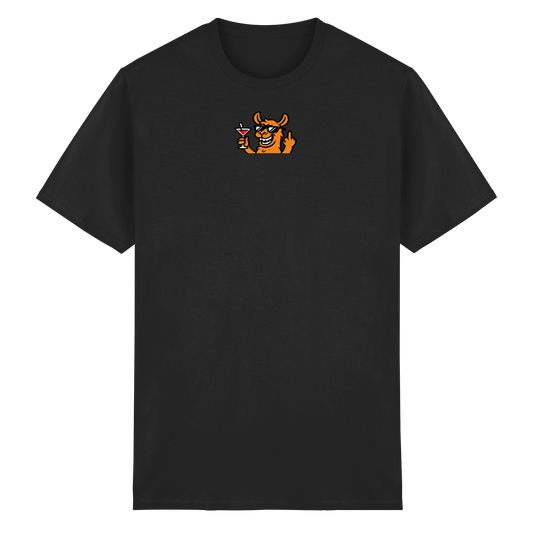 Lama mit Mittelfinger – Partymodus mit Attitüde - Heavy Cotton T-Shirt