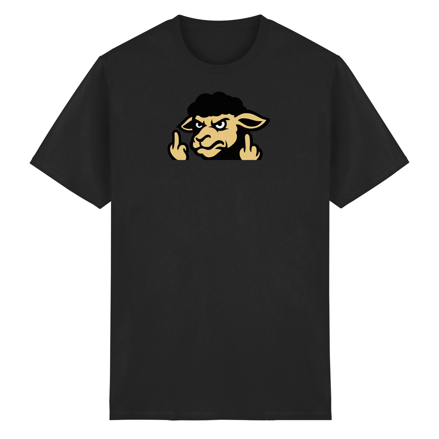 Schwarzes Schaf mit Mittelfinger – Für alle, die nicht dazugehören wollen - Heavy Cotton T-Shirt