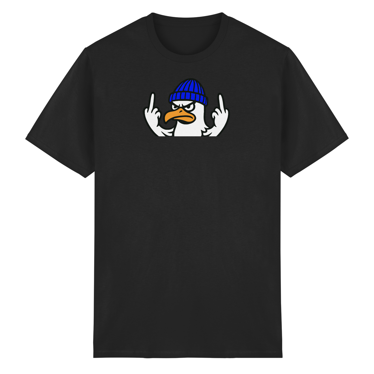 Möwe mit Mittelfinger – Vogel zeigen, Stil behalten  - Heavy Cotton T-Shirt