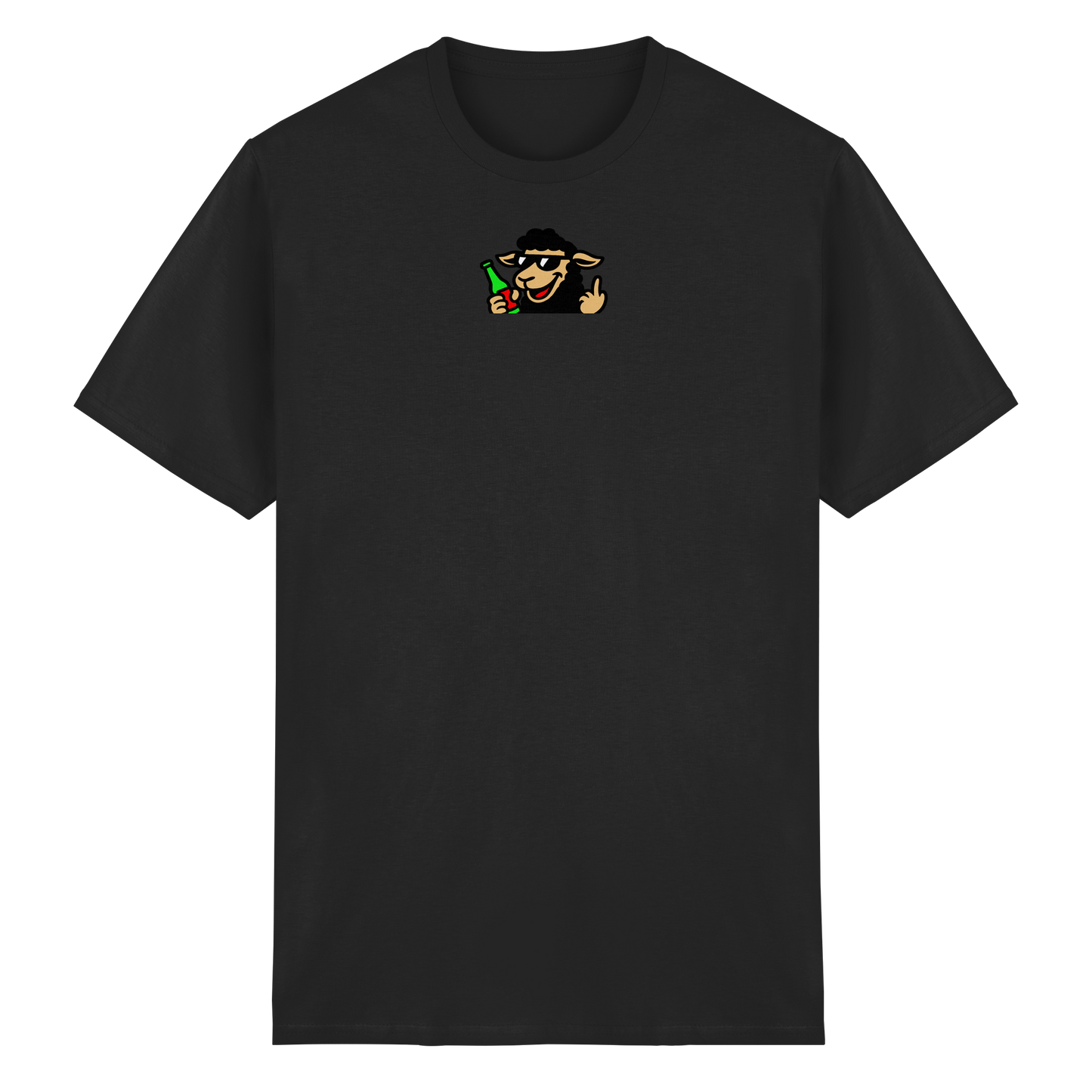 Schaf mit Mittelfinger im Partymodus – Zu viel Konfetti, zu wenig Geduld  - Heavy Cotton T-Shirt