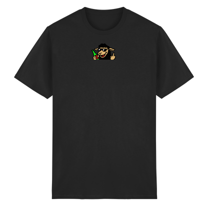 Schaf mit Mittelfinger im Partymodus – Zu viel Konfetti, zu wenig Geduld  - Heavy Cotton T-Shirt