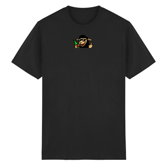 Schaf mit Mittelfinger im Partymodus – Zu viel Konfetti, zu wenig Geduld  - Heavy Cotton T-Shirt