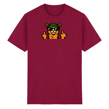 Lama mit Mittelfinger – Dein freches Statement gegen nervige Fragen und blöde Menschen - Heavy Cotton T-Shirt