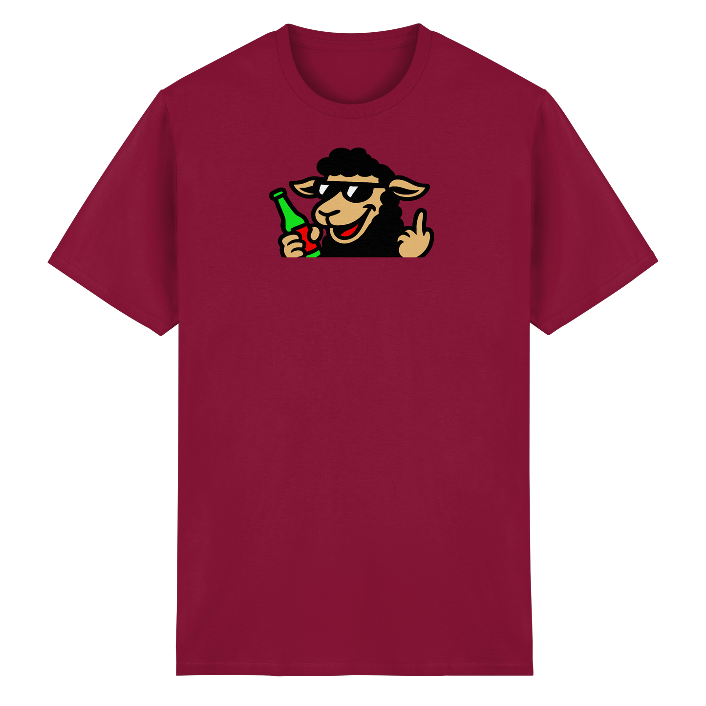 Schaf mit Mittelfinger im Partymodus – Zu viel Konfetti, zu wenig Geduld - Heavy Cotton T-Shirt