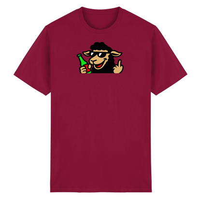 Schaf mit Mittelfinger im Partymodus – Zu viel Konfetti, zu wenig Geduld - Heavy Cotton T-Shirt