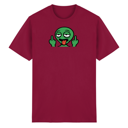 Alien mit Mittelfinger – Ich will nach Hause, aber erst flippe ich euch noch - Heavy Cotton T-Shirt