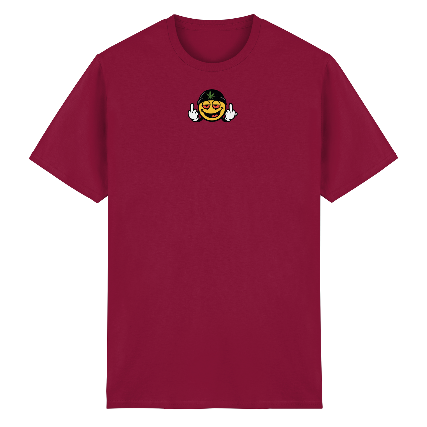 Smiley mit Mittelfinger – Lächeln. Ziehen. Grenzen setzen. - Heavy Cotton T-Shirt