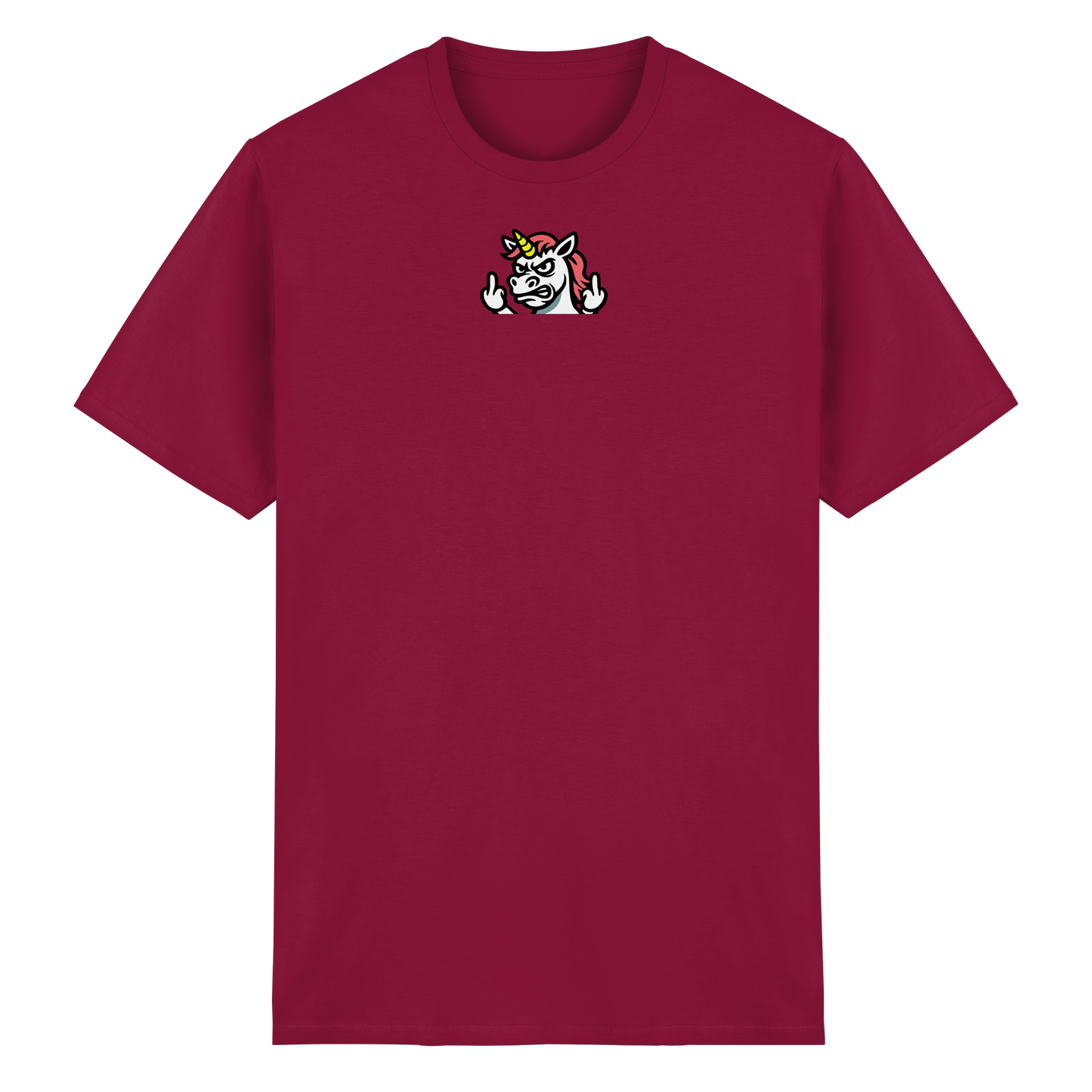 Einhorn mit Mittelfinger – Sag’s mit dem Horn - Heavy Cotton T-Shirt