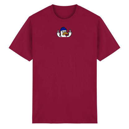 Möwe mit Mittelfinger – Kein Bock, keine Diskussionen - Heavy Cotton T-Shirt