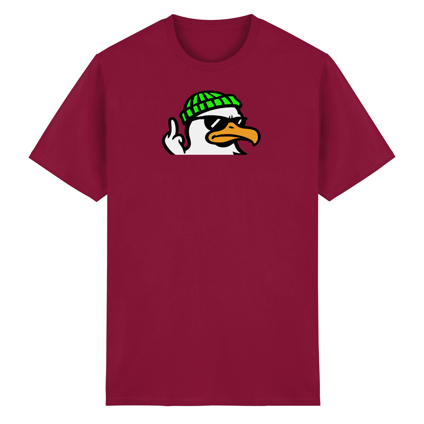 Möwe mit Mittelfinger – Klarstellung in Federform - Heavy Cotton T-Shirt