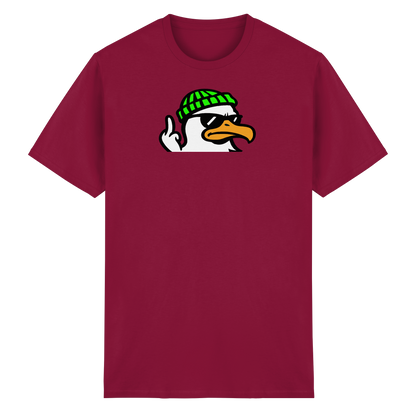 Möwe mit Mittelfinger – Klarstellung in Federform - Heavy Cotton T-Shirt