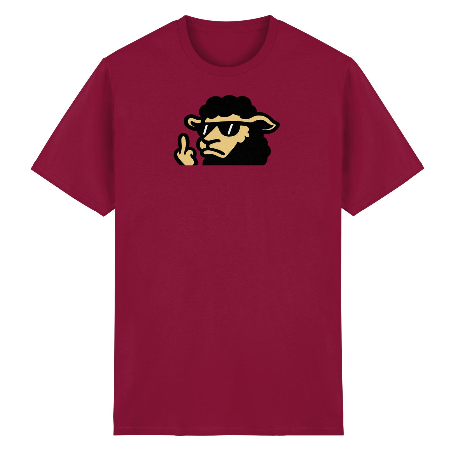 Schwarzes Schaf mit Mittelfinger – Lieber auffallen als mitlaufen - Heavy Cotton T-Shirt