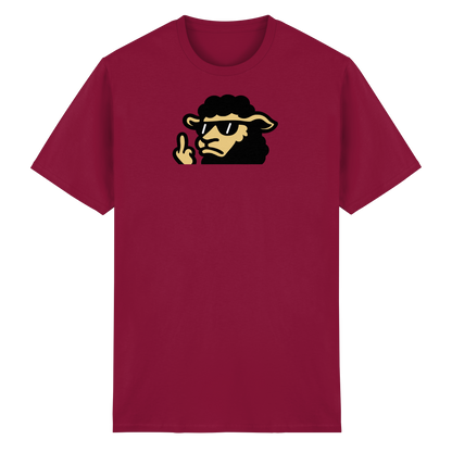 Schwarzes Schaf mit Mittelfinger – Lieber auffallen als mitlaufen - Heavy Cotton T-Shirt
