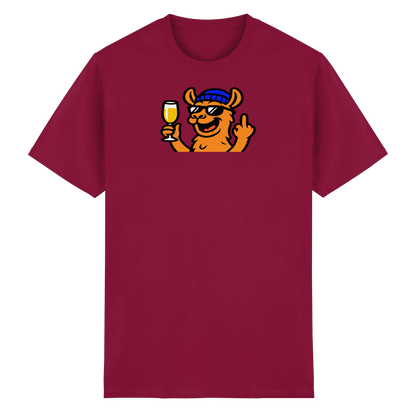 Lama mit Mittelfinger – Der ultimative Stoppschild für Laberer - Heavy Cotton T-Shirt