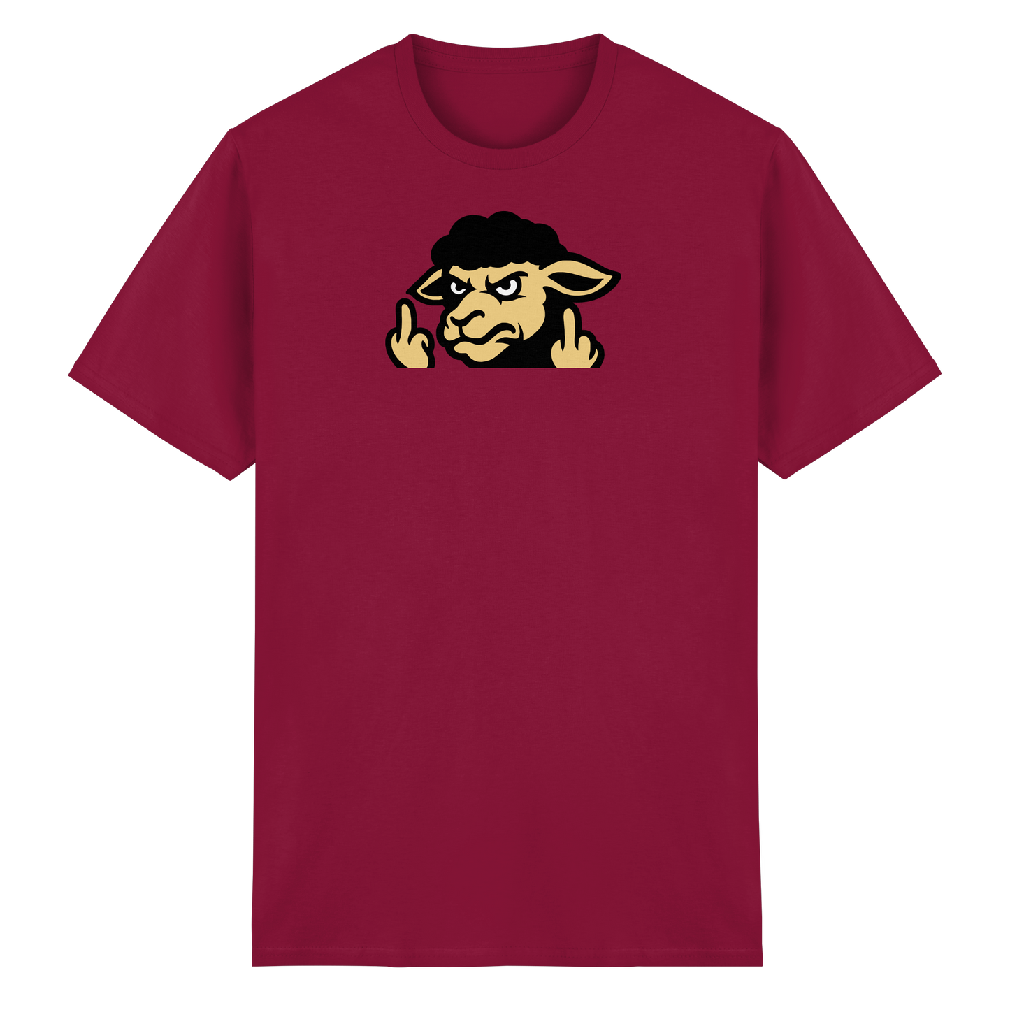 Schwarzes Schaf mit Mittelfinger – Für alle, die nicht dazugehören wollen - Heavy Cotton T-Shirt