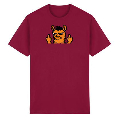 Lama mit Mittelfinger – Dein Mode-Statement gegen soziale Überforderung - Heavy Cotton T-Shirt
