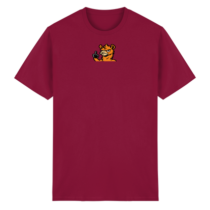 Lama mit Mittelfinger – Meditation auf Abwehrmodus - Heavy Cotton T-Shirt