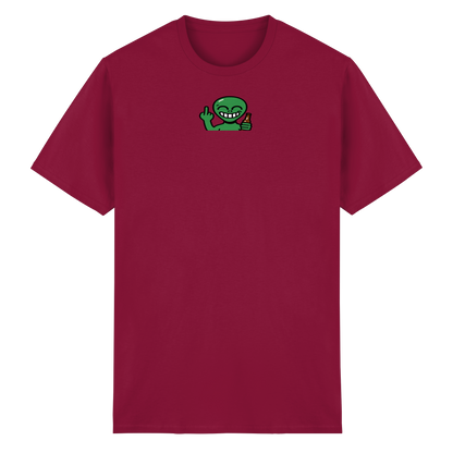 Alien mit Mittelfinger – Cosmic Party, irdischer Finger - Heavy Cotton T-Shirt