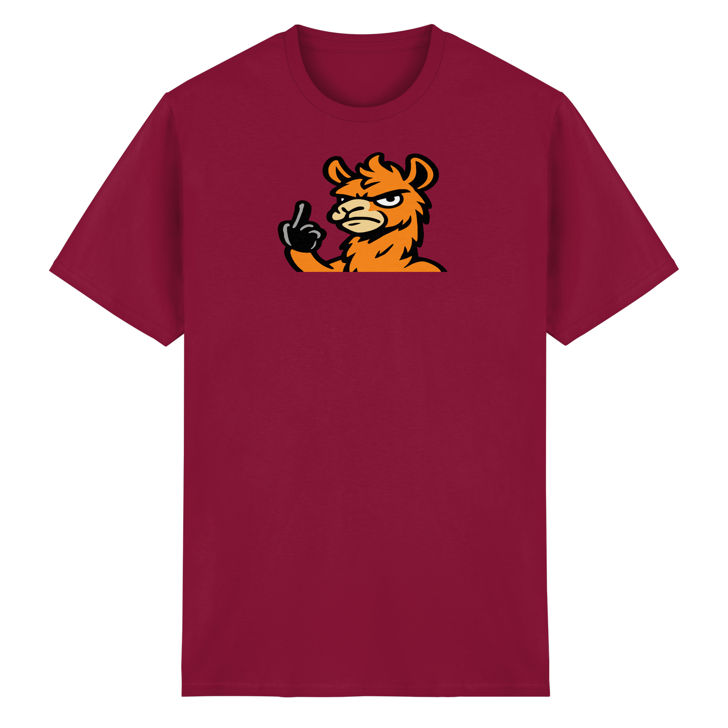 Lama mit Mittelfinger – Meditation auf Abwehrmodus - Heavy Cotton T-Shirt