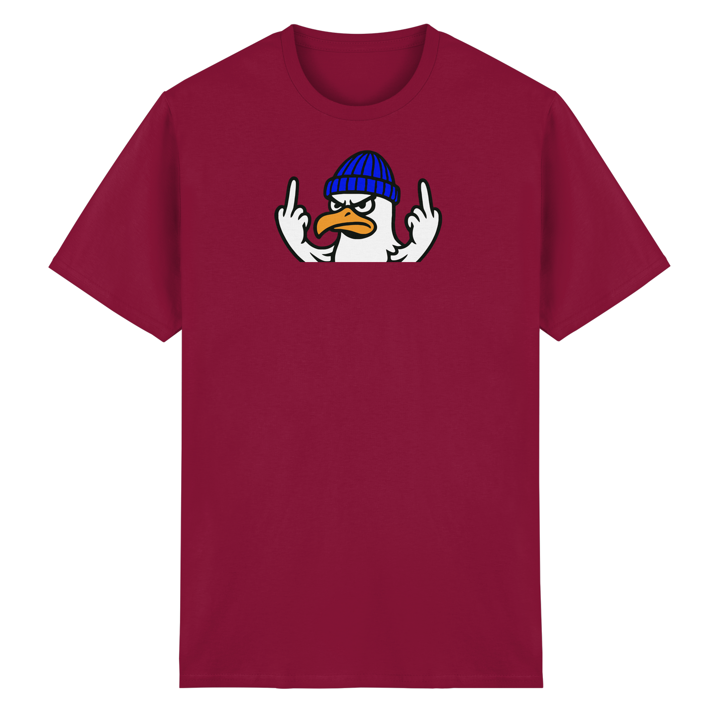 Möwe mit Mittelfinger – Vogel zeigen, Stil behalten  - Heavy Cotton T-Shirt