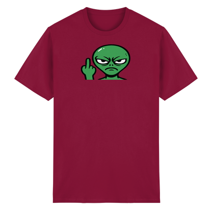 Alien mit Mittelfinger – Erdleben ist kein Ponyhof - Heavy Cotton T-Shirt