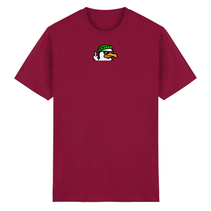 Möwe mit Mittelfinger – Klarstellung in Federform - Heavy Cotton T-Shirt