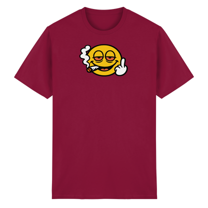 Smiley mit Mittelfinger – Wie ein Joint, nur zum Anziehen - Heavy Cotton T-Shirt