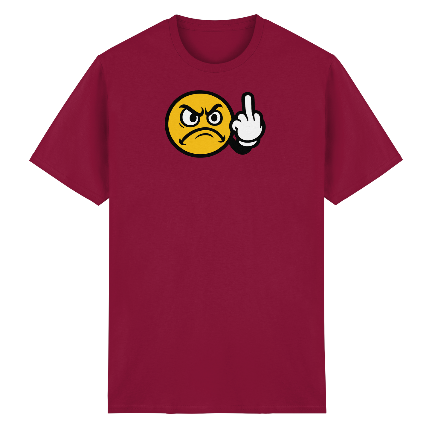 Smiley mit Mittelfinger – Dein stilles „Nope“ mit Gesicht - Heavy Cotton T-Shirt