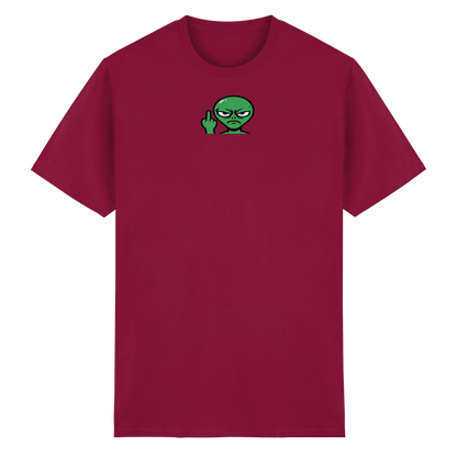 Alien mit Mittelfinger – Erdleben ist kein Ponyhof - Heavy Cotton T-Shirt