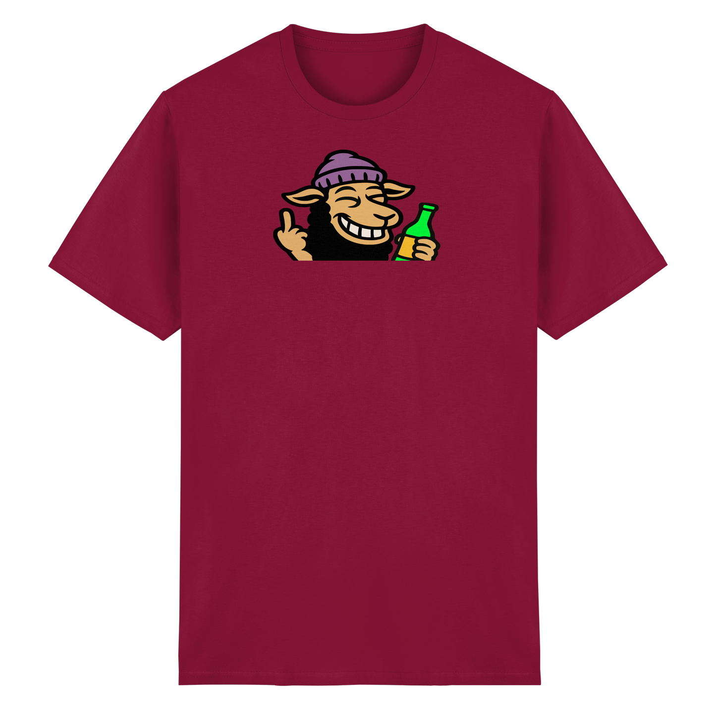 Schaf mit Mittelfinger im Partymodus – Dancefloor? Nur wenn’s brennt - Heavy Cotton T-Shirt