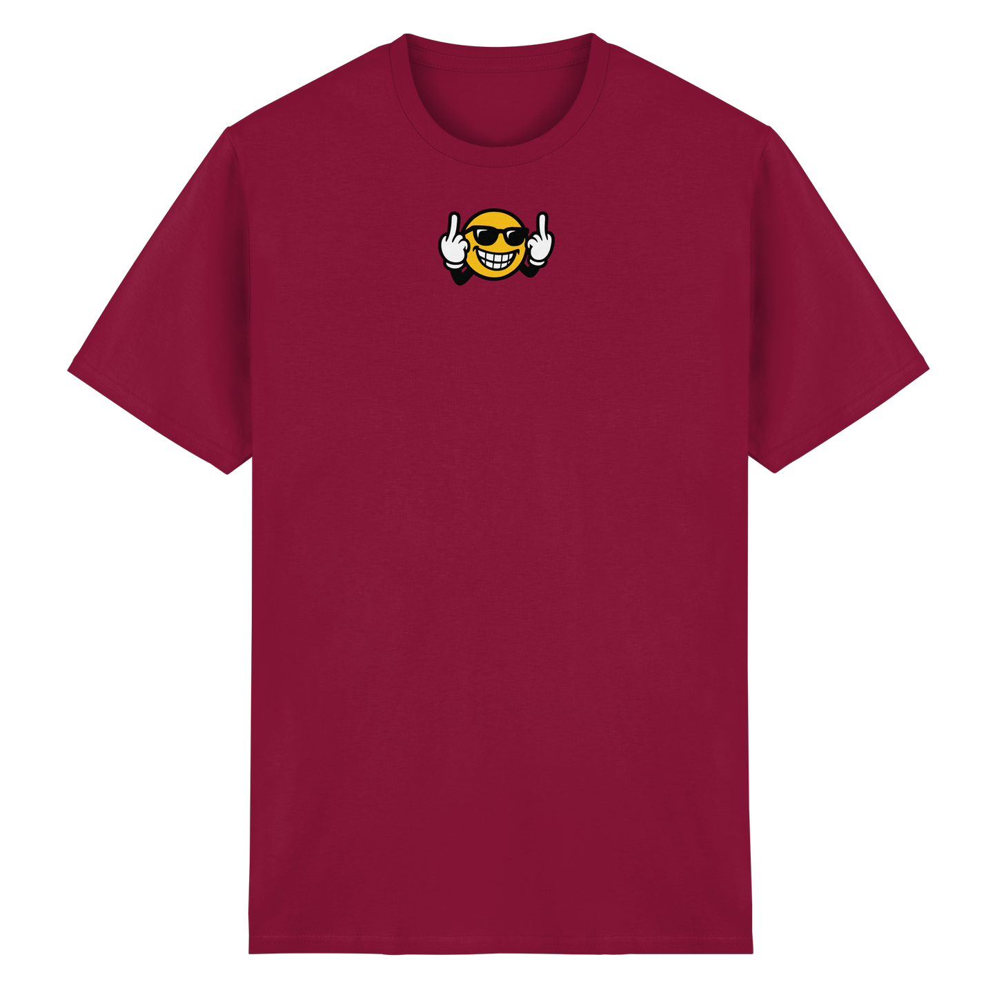 Smiley mit Mittelfinger – Nett lächeln. Weitergehen. - Heavy Cotton T-Shirt