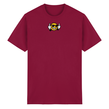 Smiley mit Mittelfinger – Nett lächeln. Weitergehen. - Heavy Cotton T-Shirt