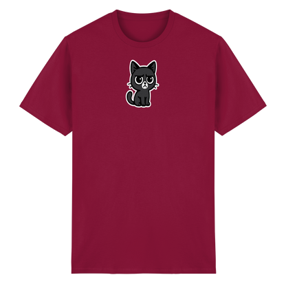Schwarze Katze mit trotzigen Blick – Management-Ebene: Katze - Heavy Cotton T-Shirt