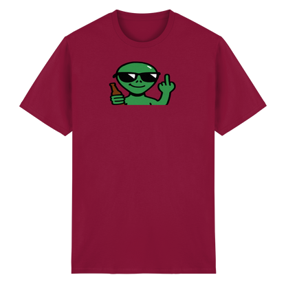 Alien mit Mittelfinger – Der Club gehört den Sternen - Heavy Cotton T-Shirt