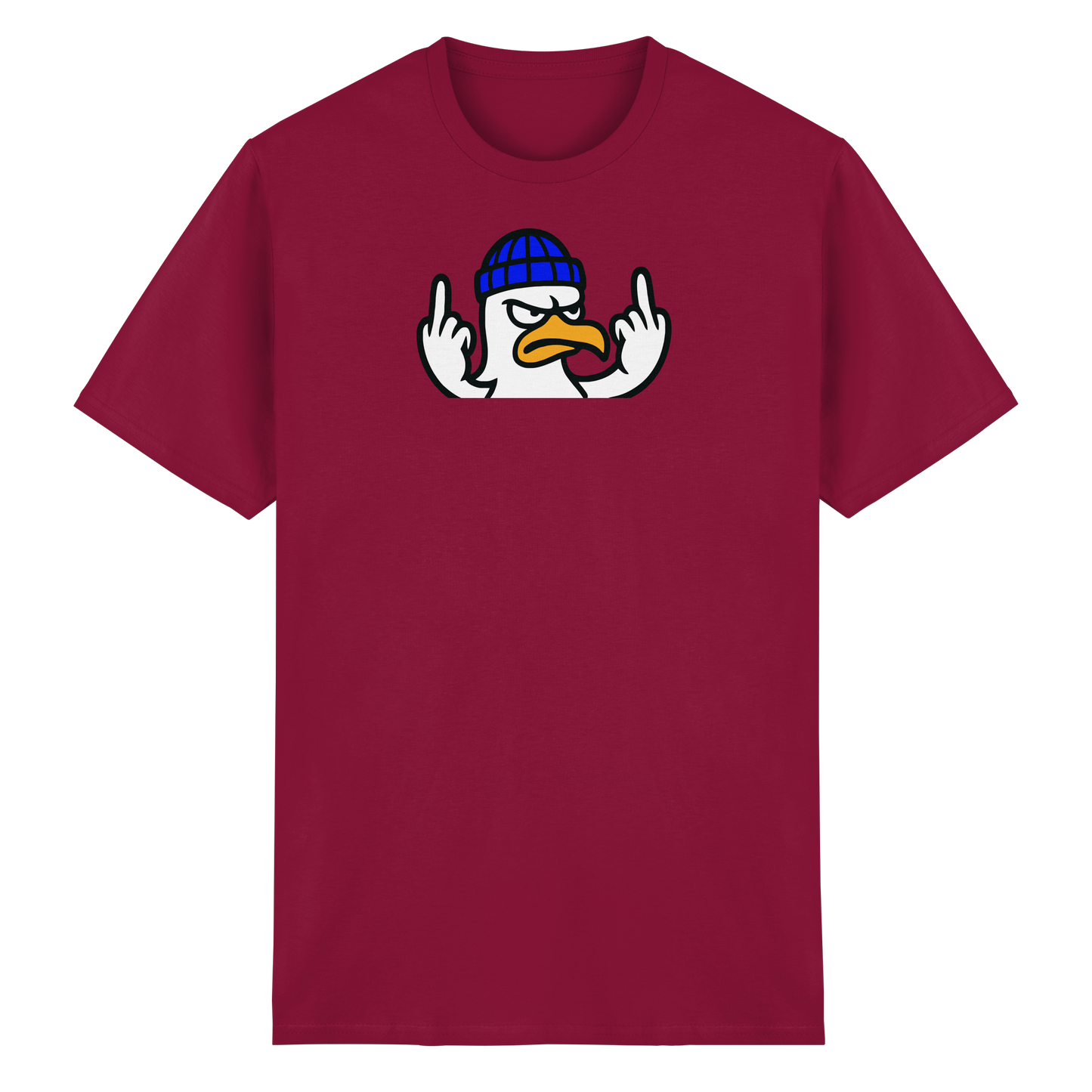 Möwe mit Mittelfinger – Kein Bock, keine Diskussionen - Heavy Cotton T-Shirt