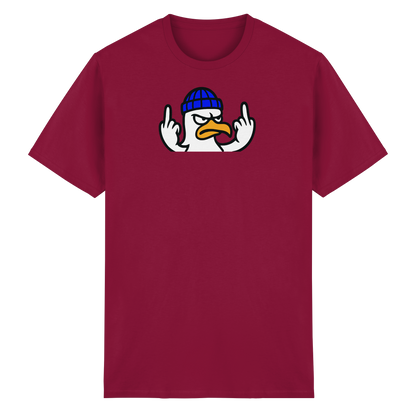 Möwe mit Mittelfinger – Kein Bock, keine Diskussionen - Heavy Cotton T-Shirt