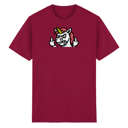 Einhorn mit Mittelfinger – Sag’s mit dem Horn - Heavy Cotton T-Shirt