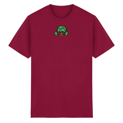 Alien mit Mittelfinger – Ich will nach Hause, aber erst flippe ich euch noch - Heavy Cotton T-Shirt