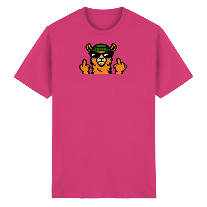 Lama mit Mittelfinger – Dein freches Statement gegen nervige Fragen und blöde Menschen - Heavy Cotton T-Shirt