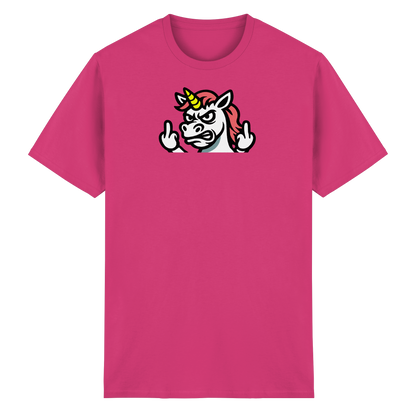 Einhorn mit Mittelfinger – Sag’s mit dem Horn - Heavy Cotton T-Shirt