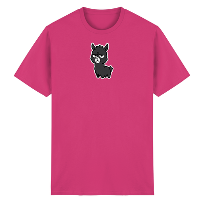 Alpaka mit Augenrollen & hochgezogener Lippe – Bitte nicht heute, Mensch - Heavy Cotton T-Shirt