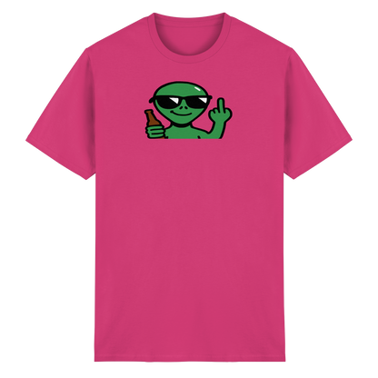 Alien mit Mittelfinger – Der Club gehört den Sternen - Heavy Cotton T-Shirt