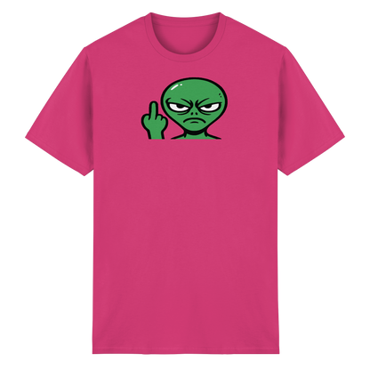 Alien mit Mittelfinger – Erdleben ist kein Ponyhof - Heavy Cotton T-Shirt