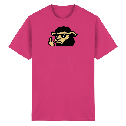 Schwarzes Schaf mit Mittelfinger – Lieber auffallen als mitlaufen - Heavy Cotton T-Shirt
