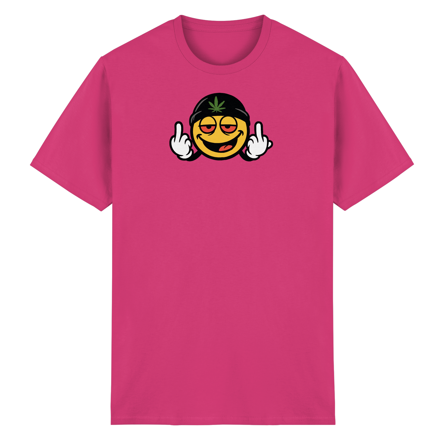 Smiley mit Mittelfinger – Lächeln. Ziehen. Grenzen setzen. - Heavy Cotton T-Shirt