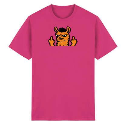 Lama mit Mittelfinger – Dein Mode-Statement gegen soziale Überforderung - Heavy Cotton T-Shirt