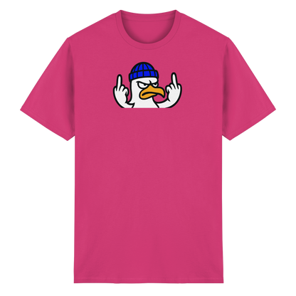 Möwe mit Mittelfinger – Kein Bock, keine Diskussionen - Heavy Cotton T-Shirt